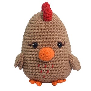 Kit Amigurumi Coleção Fazendinha Modelo Galinha Círculo