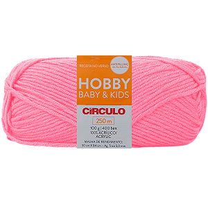 Fio Hobby Baby e Kids Cor 3131 Chiclete 100GR Com 250 Metros Círculo
