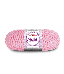 Fio Mollet 100gr Acrílico Cor 0769 Chiclete com 200 Metros Círculo