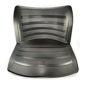 Kit Assento/Encosto em Plastico Preto Masticmol Iso Polipro