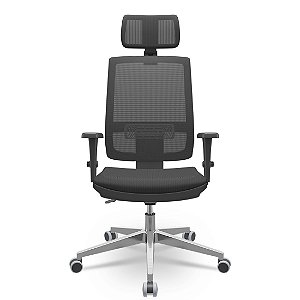 Cadeira Brizza Tela 3D BackPlax Apoio Aluminio