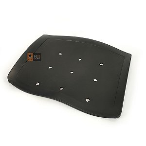 Assento em Plastico Preto Ergoplax Iso Polipropileno Fixo