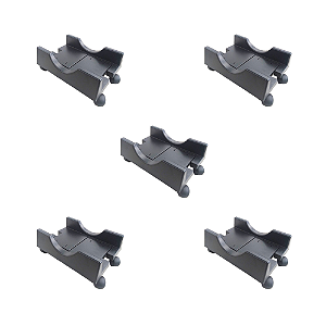 KIT 5  Suporte Cpu Nobreak em Polipropileno Regulavel Preto