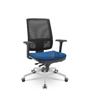 Cadeira Brizza Tela 3D Slider Cromada Sem Apoio NR17 Plax