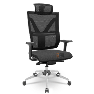 Cadeira Darix X+ Slider Braços 3D PU Cromada Plaxmetal Assento Estofado