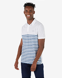 Camisa Polo Listrada Branco