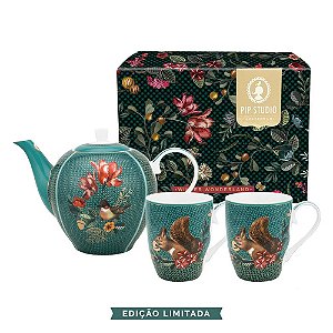 Tea Set Grande com 3 Peças Wonderland Winter Wonderland