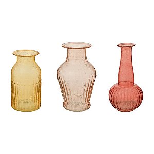 Set/3 Mini Vasos 16 Rosa/Amarelo - Home Accessories