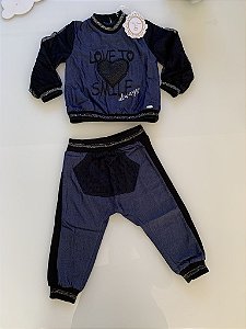Conjunto Blusa e Calça Petit Cherie