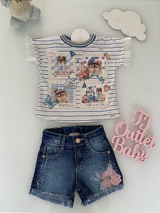 Conjunto Blusa e Shorts Petit Cherie