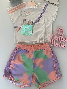 Conjunto Blusa e Shorts Petit Cherie