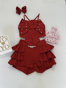 Conjunto Cropped e Shorts YOYO