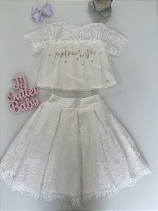 Conjunto Blusa e Saia Petit Cherie