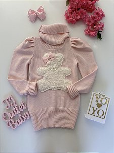 Vestido com gola tricô YOYO