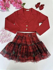 Conjunto Casaco e Saia Bambollina