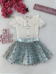 Conjunto Blusa e Saia Bambollina