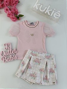 Conjunto Blusa e Shorts Saia Kukiê