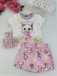 Conjunto Blusa e Shorts Saia Kukiê
