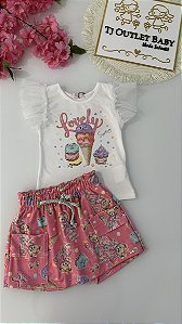 Conjunto Blusa e Shorts Saia Kukiê