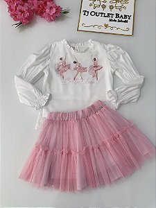 Conjunto Blusa e Saia Bambollina
