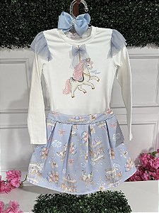 Conjunto Blusa e Saia Kukiê