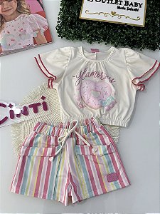 Conjunto Blusa e Shorts Cinti