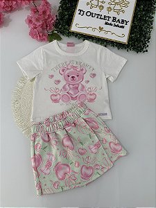 Conjunto Blusa e Shorts Saia Cinti