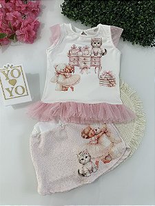 Conjunto Blusa e Saia YOYO