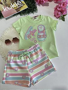 Conjunto Blusa e Shorts Kukiê