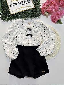 Conjunto Camisa e Shorts Saia Bambollina