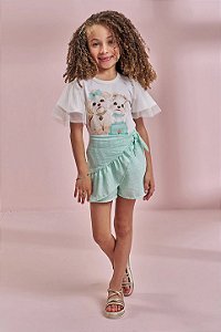Conjunto Blusa e Shorts Saia Kukiê