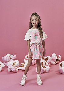 Conjunto Blusa e Shorts Saia Cinti