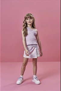 Conjunto Blusa e Shorts Saia Cinti