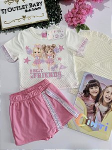 Conjunto Blusa e Shorts Saia Cinti