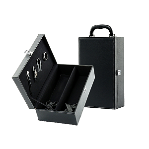 Maleta em Couro PU com 4 acessórios