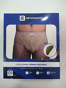 Cueca para Hérnia Inguinal Preta Lado Direito - Ortocenter