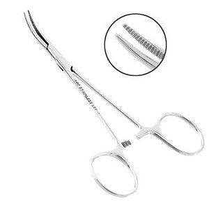 Pinça Halstead Mosquito CURVA 10cm 12cm Inox - 6B INVENT GERMANY