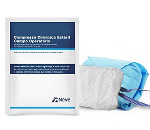 Compressa Cirúrgica Estéril Campo Operatório 25x28cm com 5 uni - Neve