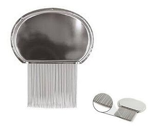 Pente Fino Aço Inox Extrator de Piolho e Lêndeas Supermedy