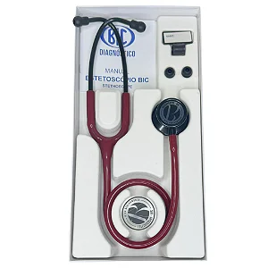 Estetoscópio Bic Profissional Inox Adulto e Pediátrico Duplo Eternity III Vinho - BIC