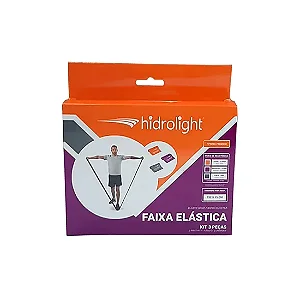 Faixa Elástica Exercícios kit 3 Intensidades- hidrolight