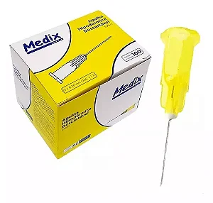 Agulha Hipodérmica Descartável Medix 13 x 0,30MM (30Gx1/2) - Caixa com 100 un