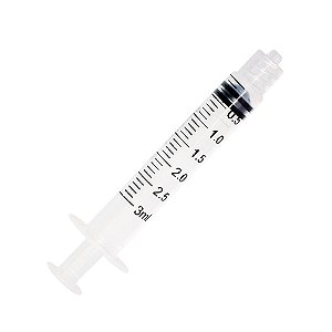Seringa Descartável Bico Rosca 3ml caixa com 100 un - Descarpack