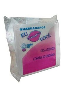 Guardanapo seda crepado 30 x 31 eu/você C/18 Pct x 50 un