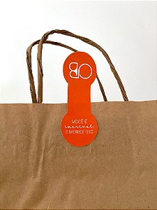 Adesivo lacre sacola 3,5x9cm
