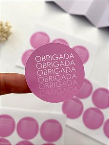 Adesivo obrigada 4x4cm