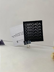Cartão postal “obrigada”, agradecimento pela compra, motivacional personalizado 9x9,8cm