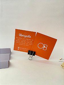 Cartão postal agradecimento pela compra, motivacional personalizado 9x9,8cm