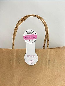 Adesivo lacre sacola 3,5x9cm - Dia das Mães