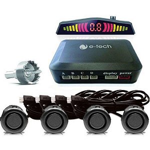 Sensor De Estacionamento Universal 4 Pontos Preto
